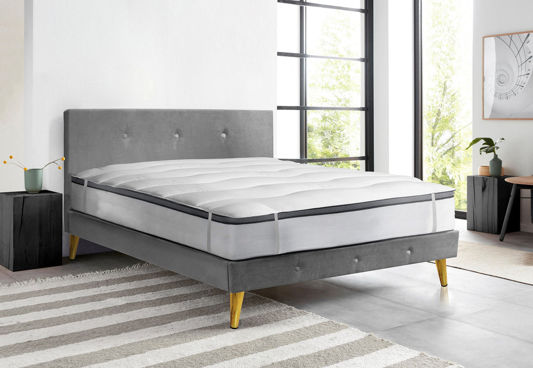 Vague - Surmatelas microfibre et protège matelas sommeil réparateur 4 cm