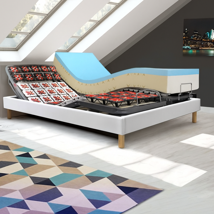 ErgoForm - Matelas pour lit de relaxation électrique à mémoire de forme et déhoussable