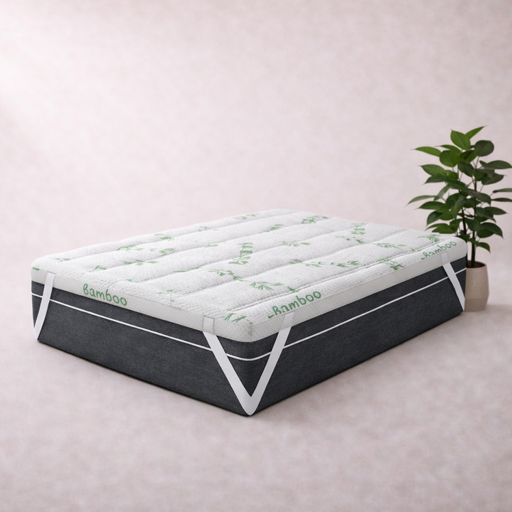 Bamboo+ - Surmatelas mémoire de forme et microfibre antidouleurs dorsales