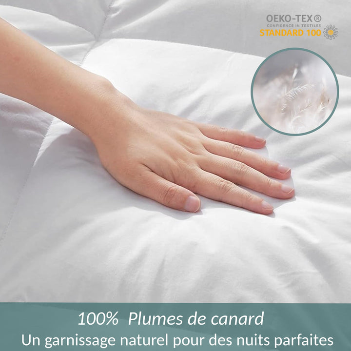 Couette Légère Luxe Plume – Printemps/Été | 100% Plumes Naturelles