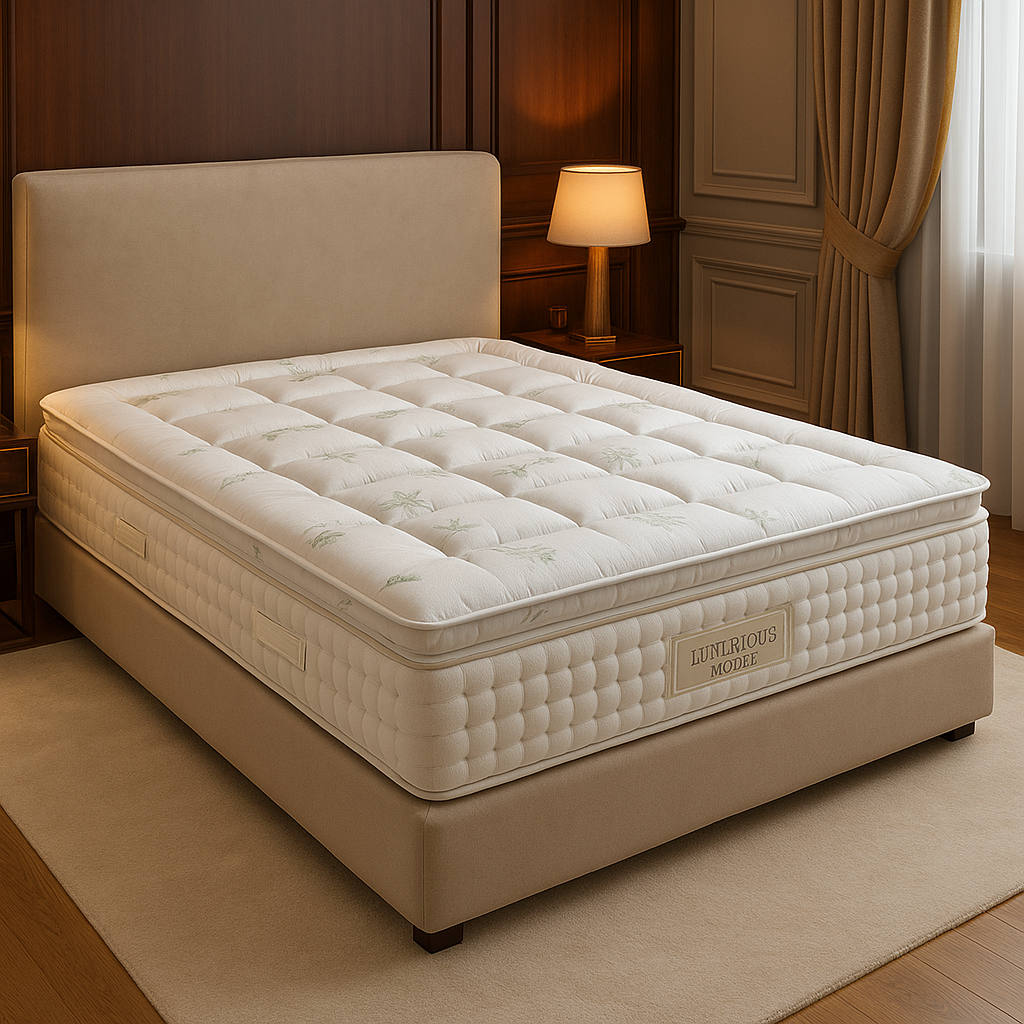 Bamboo+ - Surmatelas mémoire de forme et microfibre antidouleurs dorsales 8 cm