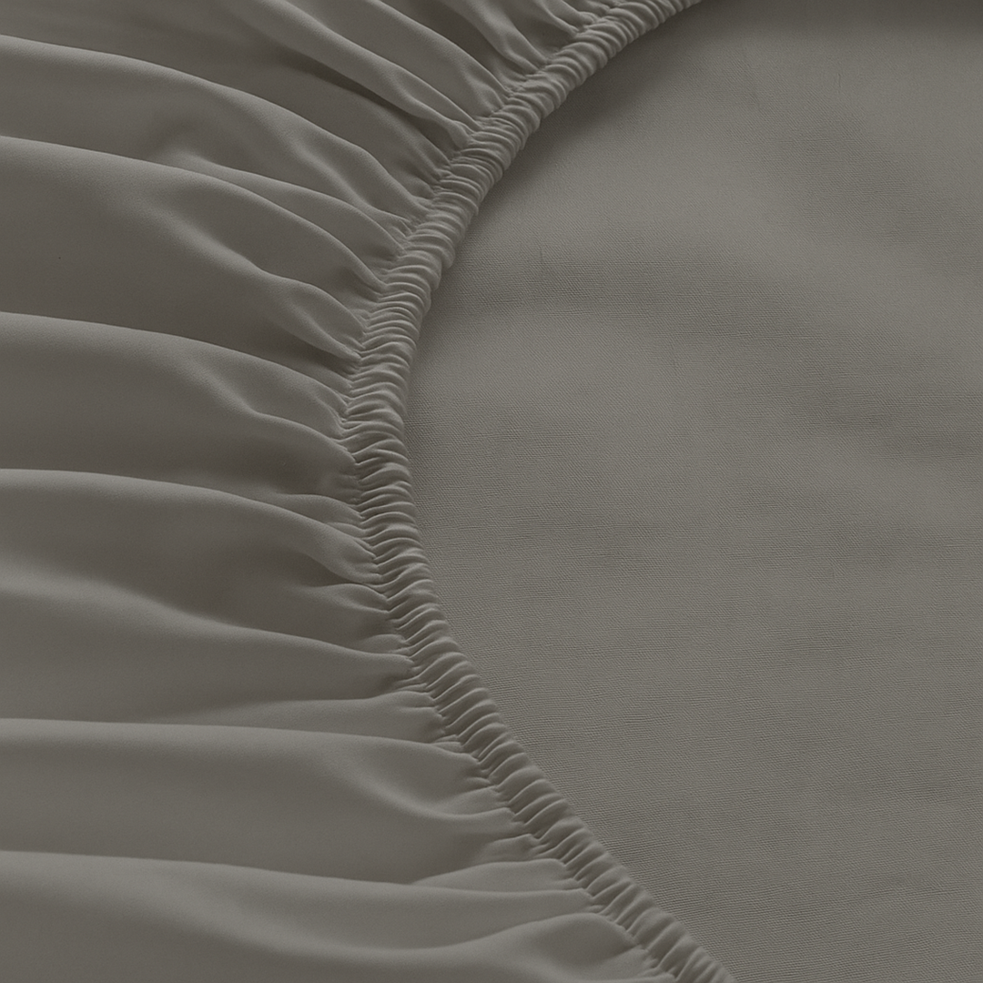 Harmonie - Drap housse gris respirant, doux et hypoallergénique