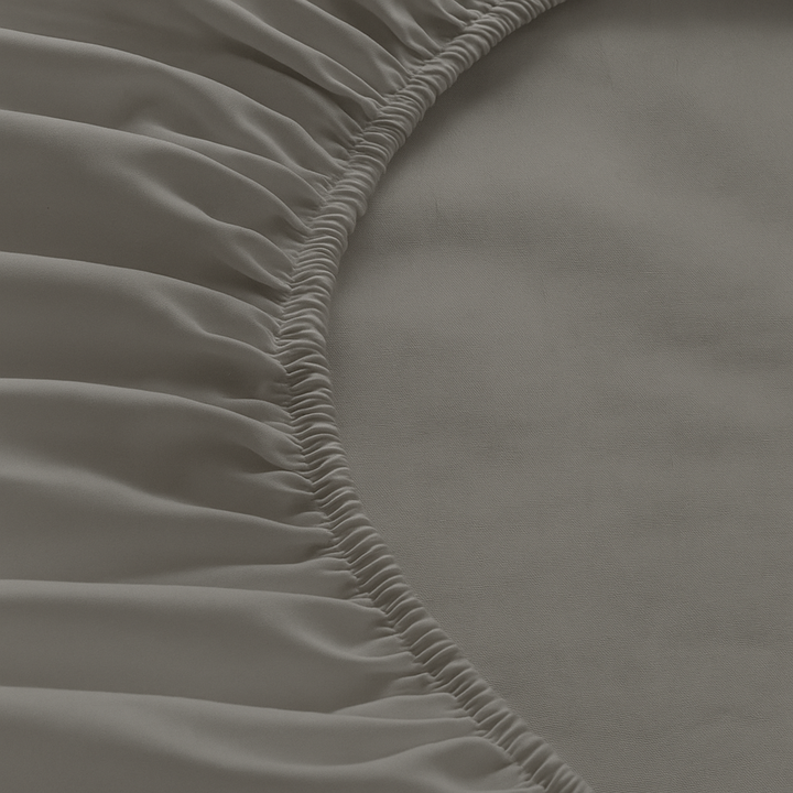 Harmonie - Drap housse gris respirant, doux et hypoallergénique