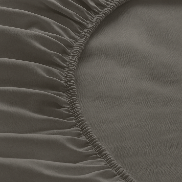 Harmonie - Drap housse gris ardoise respirant, doux et hypoallergénique