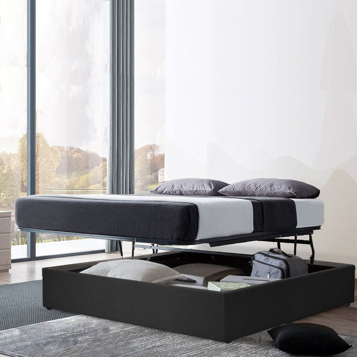 SmartLift - Lit coffre à ouverture horizontale et frontale Tissu