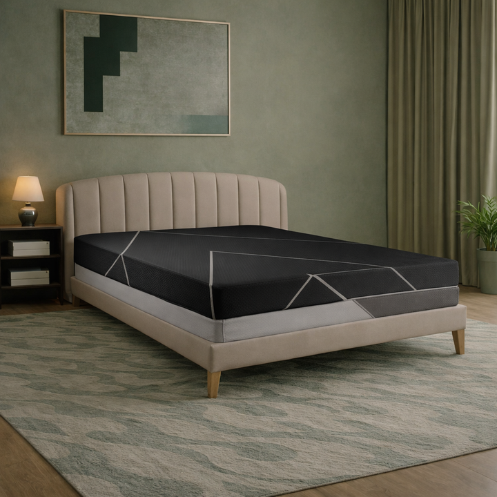 Obsidian - Matelas mémoire de forme bambou-charbon et ressorts ensachés