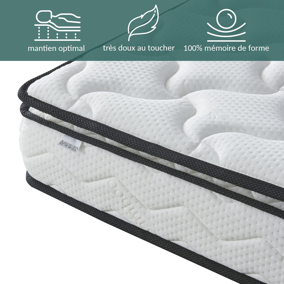 Verona - Matelas mémoire de forme avec surmatelas intégré 22 cm