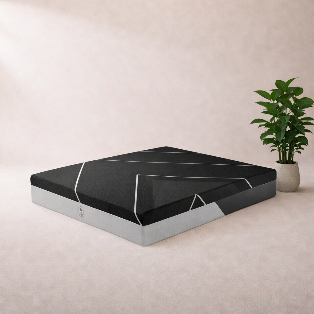 Obsidian - Matelas mémoire de forme bambou-charbon et ressorts ensachés