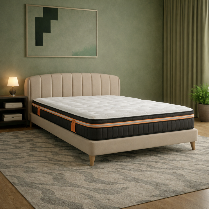 Geminus - Matelas avec double surmatelas mémoire de forme et bande aération