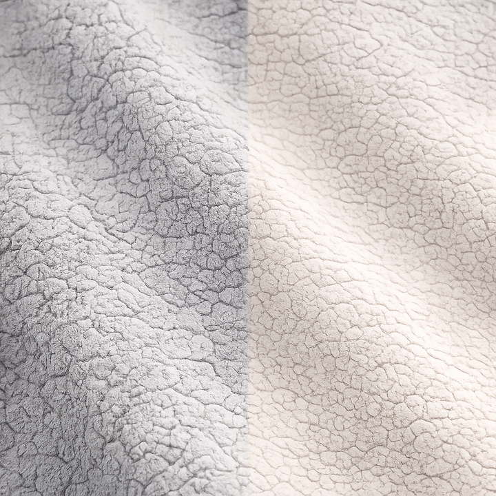 Aneto - Lit coffre tissu chenille, tête de lit, grand espace de stockage