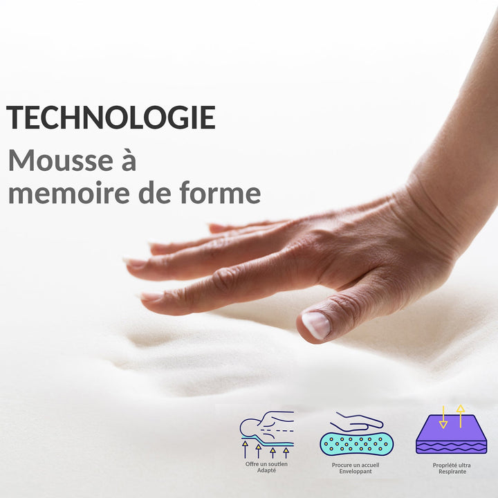 Fortis - Matelas mémoire de forme et ressorts ensachés antidouleur articulaire 30 cm