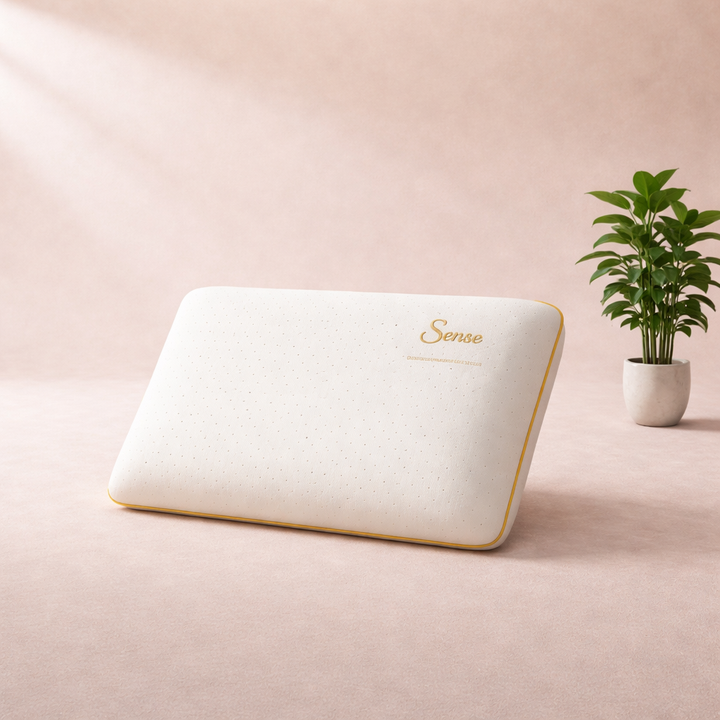 Alma Gold - Oreiller ergonomique mémoire de forme déhoussable 50 kg/m³