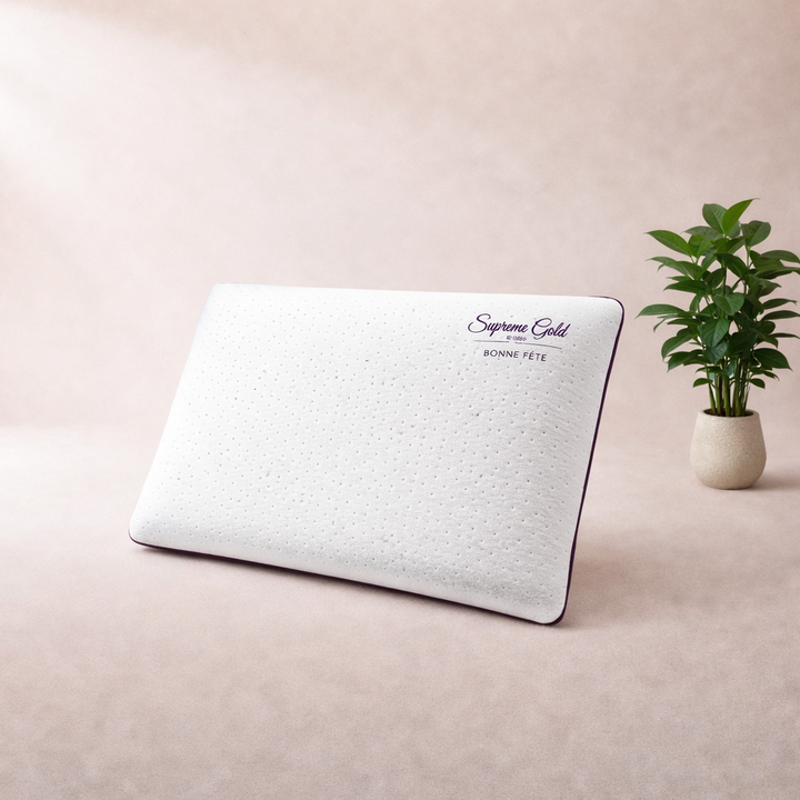Supreme - Oreiller Mémoire de forme ergonomique & déhoussable 50 kg/m³