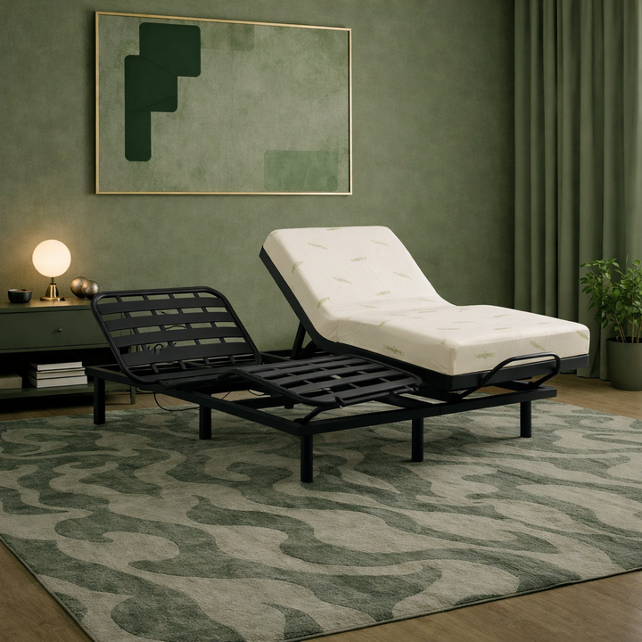 ErgoFlex - Sommier électrique à lattes orthopédiques double motorisation