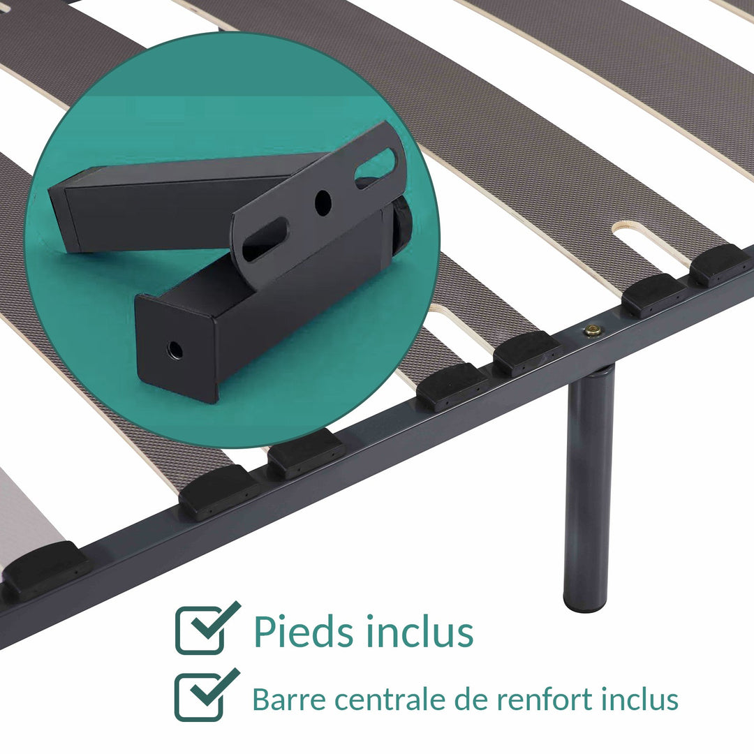 Confortis - Sommier à lattes larges robustes zones morphologiques différenciées