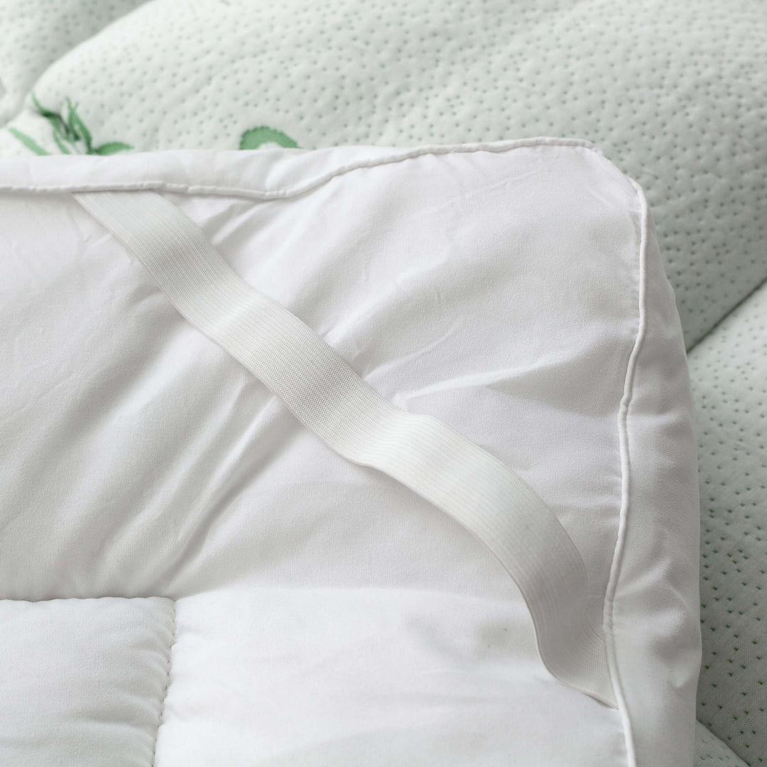 Bamboo+ - Surmatelas mémoire de forme et microfibre antidouleurs dorsales 8 cm