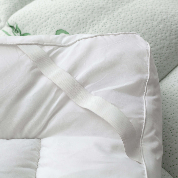 Bamboo+ - Surmatelas mémoire de forme et microfibre antidouleurs dorsales 8 cm