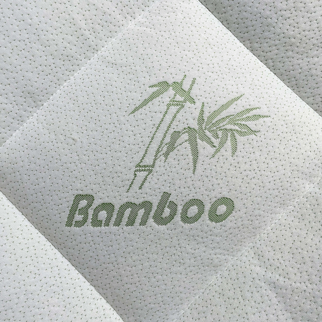 Bamboo+ - Surmatelas mémoire de forme et microfibre antidouleurs dorsales 8 cm