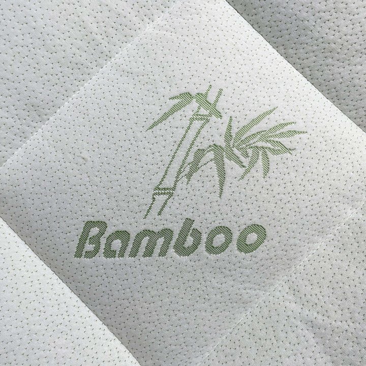 Bamboo+ - Surmatelas mémoire de forme et microfibre antidouleurs dorsales 8 cm