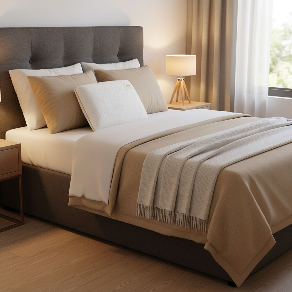 Oreiller Alma Gold - Oreiller ergonomique Mémoire de forme déhoussable 50 kg/m³