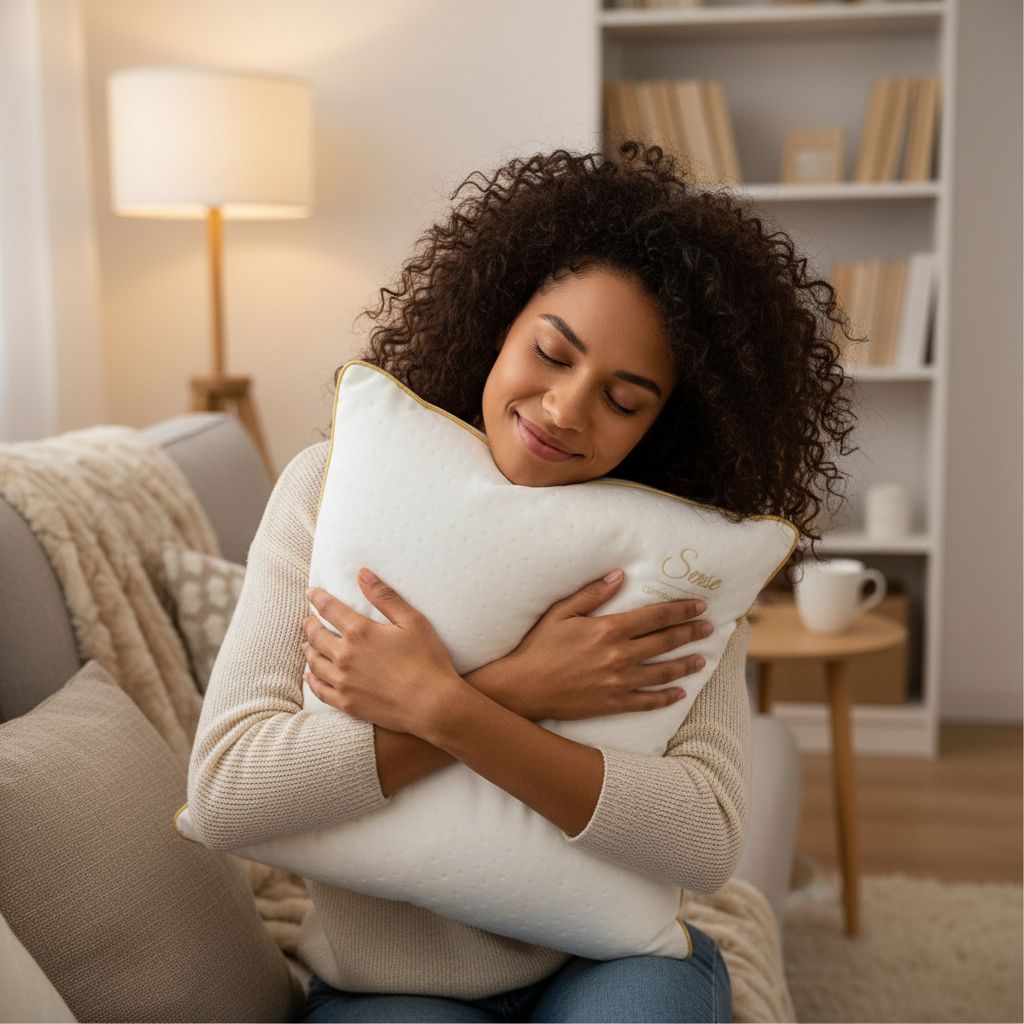 Oreiller Alma Gold - Oreiller ergonomique Mémoire de forme déhoussable 50 kg/m³