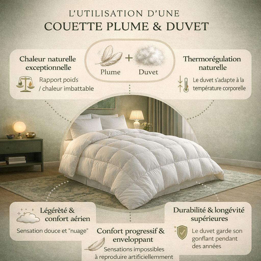 Premium - Couette en duvet haut de gamme 300 g/m²