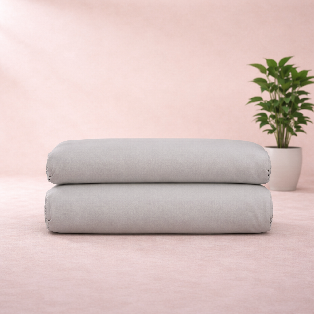 Harmonie - Drap housse gris respirant, doux et hypoallergénique