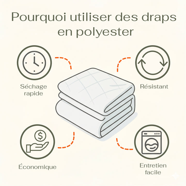 Harmonie - Drap housse blanc respirant, doux et hypoallergénique