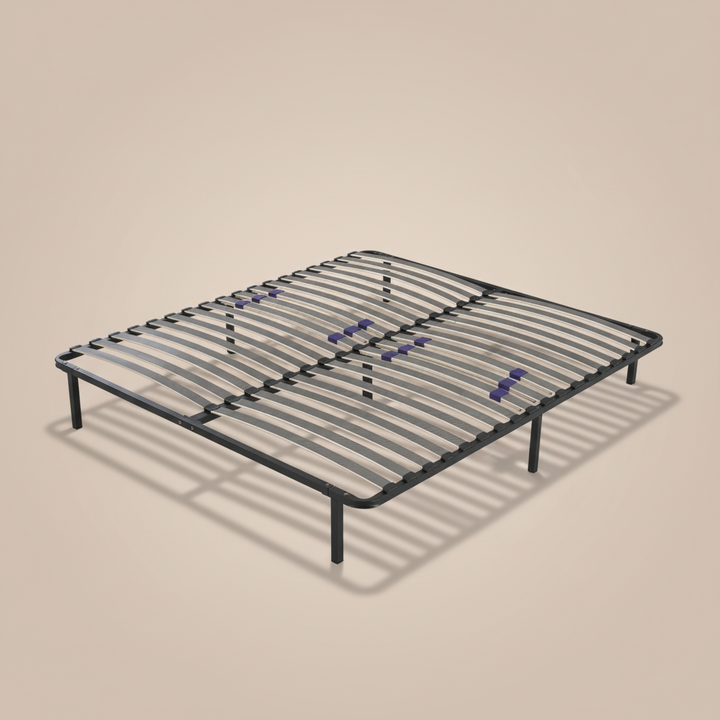 Ergo - Sommier à lattes réglables avec cadre métallique fermeté ajustable