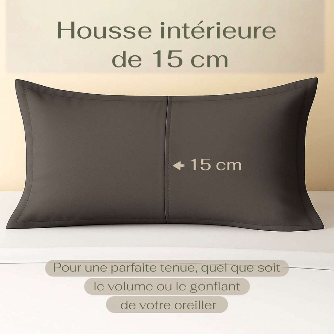 Harmonie - Parure de lit grise ardoise respirante, douce, hypoallergénique