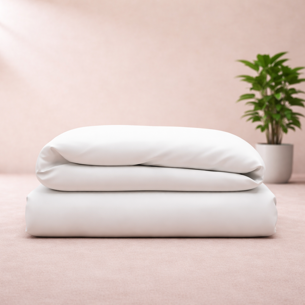 Serenity - Housse de couette coton blanche respirante et douce