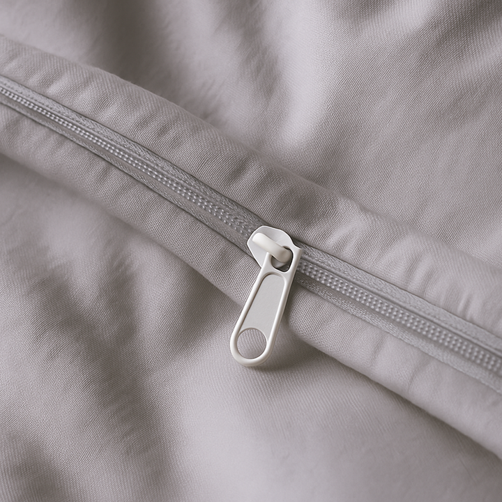 Harmonie - Parure de lit grise respirante, douce, hypoallergénique