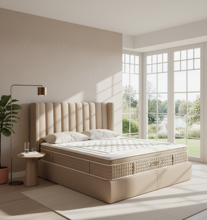 Regalis - Matelas mémoire de forme et ressorts ensachés surmatelas intégré 33 cm