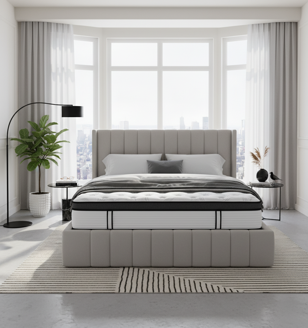 Eden -Matelas latex et ressorts ensachés ergonomique 26 cm