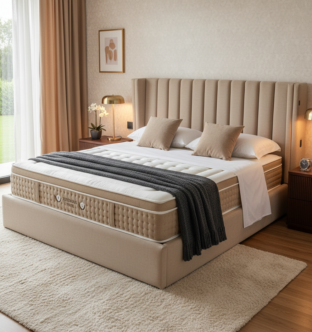 Regalis - Matelas mémoire de forme et ressorts ensachés surmatelas intégré 33 cm