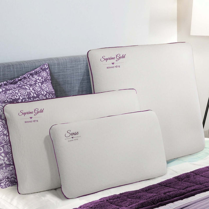 Supreme - Oreiller Mémoire de forme ergonomique & déhoussable 50 kg/m³