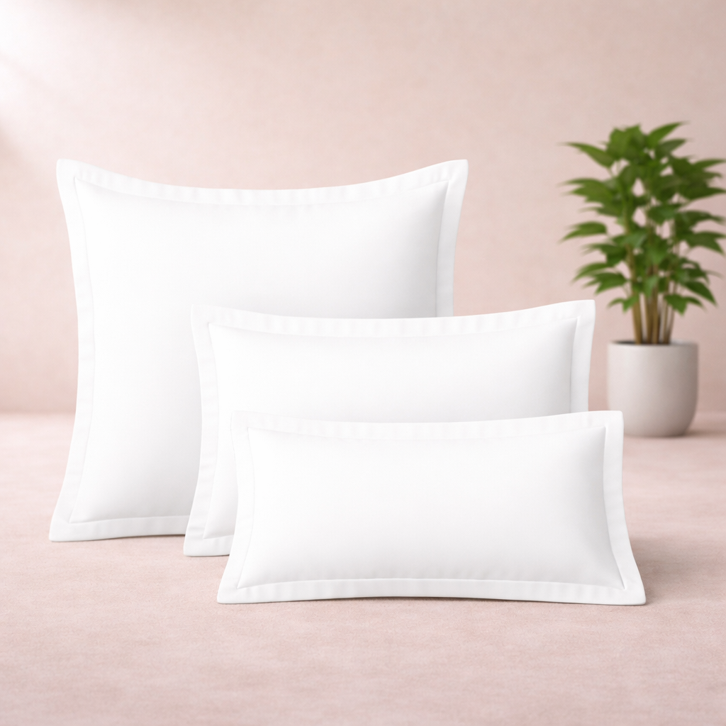 Serenity - Taie d’oreiller blanche 100% coton respirante, douce et hypoallergénique