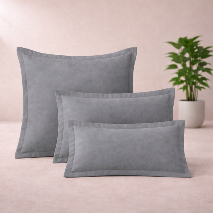 Harmonie - Taie d’oreiller grise respirante, douce et hypoallergénique