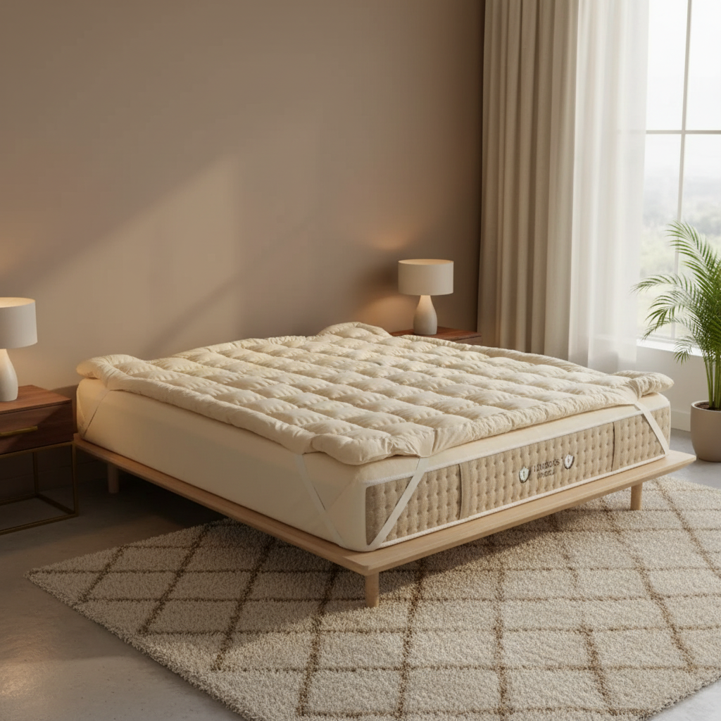 Boreal Bio - Surmatelas laine vierge mérinos bio thermorégulant 5 cm