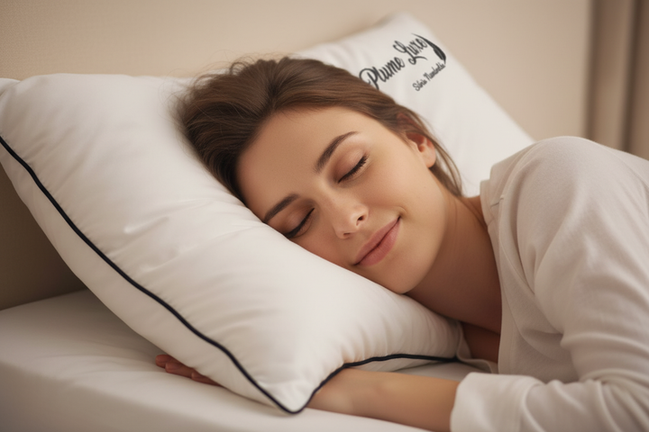 Hypnos - Oreiller plume avec soutien cervical optimal