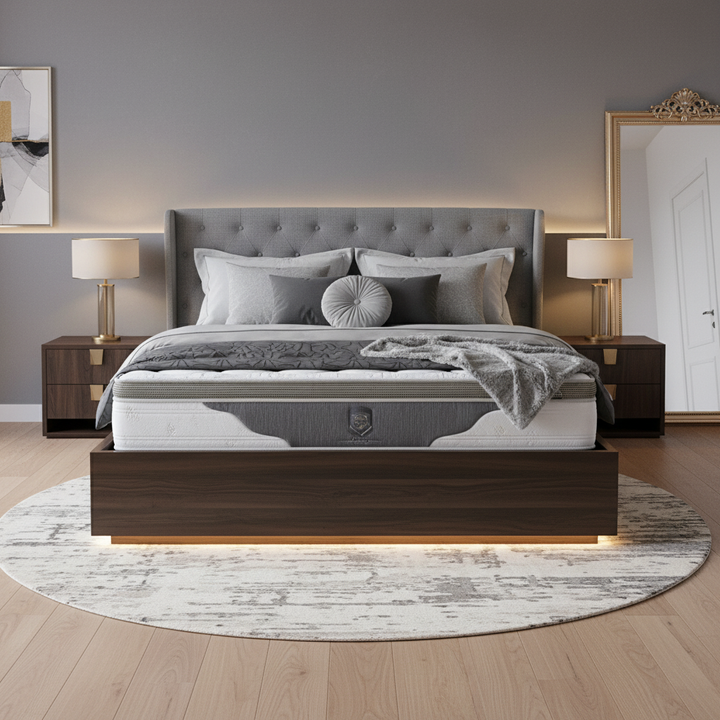 Aurus - Matelas mémoire de forme, latex et ressorts ensachés thermorégulant 32 cm