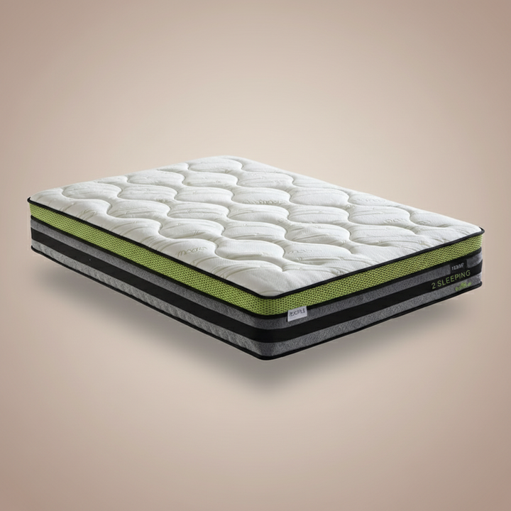 Dualis - Matelas mémoire de forme et ressorts ensachés côté ferme et côté souple 22 cm