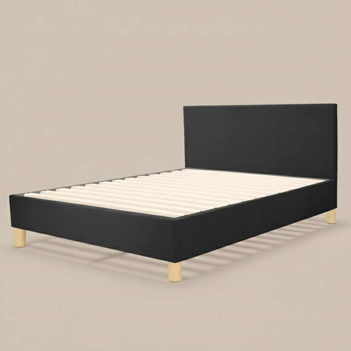 Loft - Lit tissu avec tête de lit design nordique et élégance intemporelle