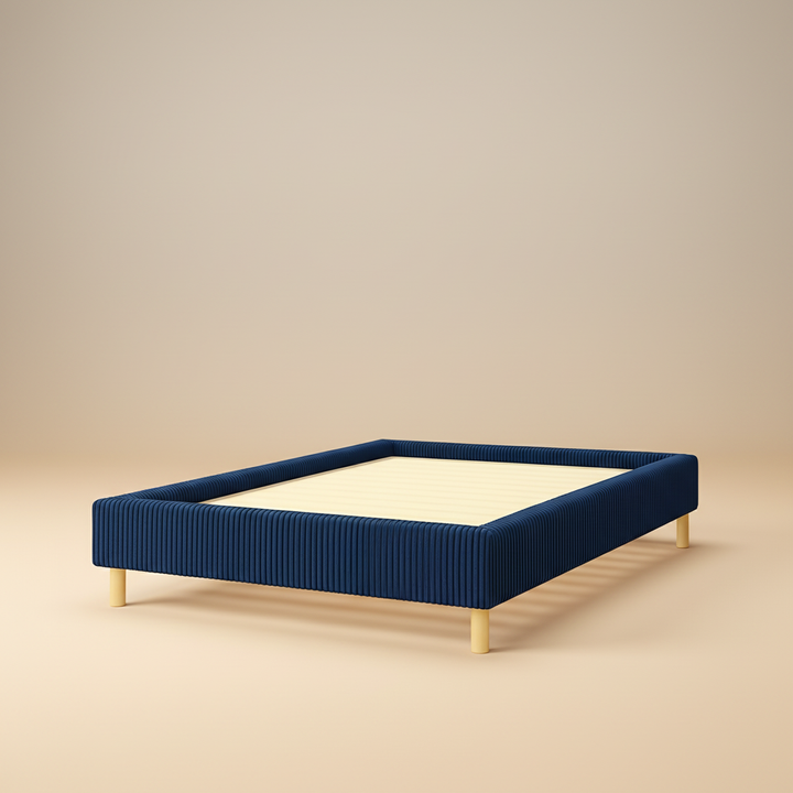 Cosy - Lit velours côtelé sans tête de lit cadre de lit bois