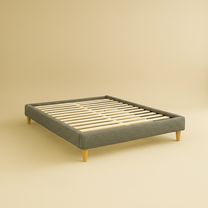 Cosy - Lit bouclette sans tête de lit cadre de lit bois