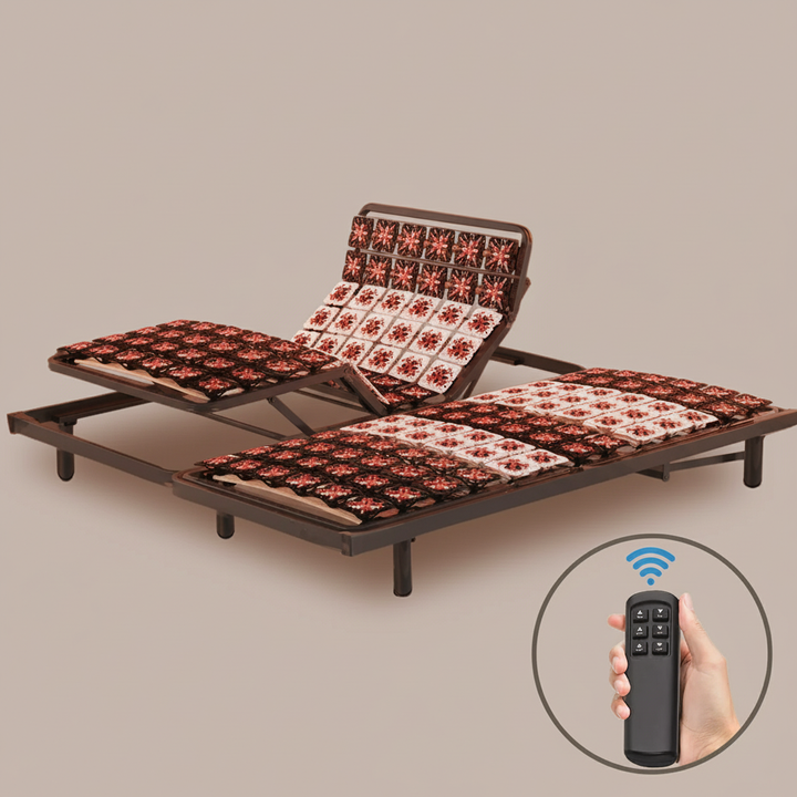 Multiplots - Sommier électrique à plots avec matelas haut de gamme et technologie OKIN