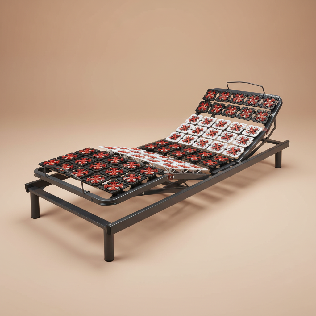 Multiplots - Sommier électrique à plots avec matelas haut de gamme et technologie OKIN