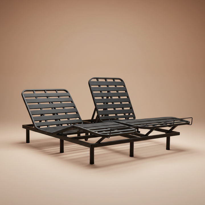 ErgoFlex - Sommier électrique à lattes orthopédiques double motorisation