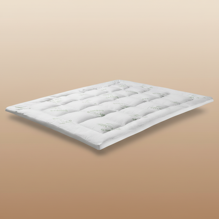 Bamboo+ - Surmatelas mémoire de forme et microfibre antidouleurs dorsales 8 cm