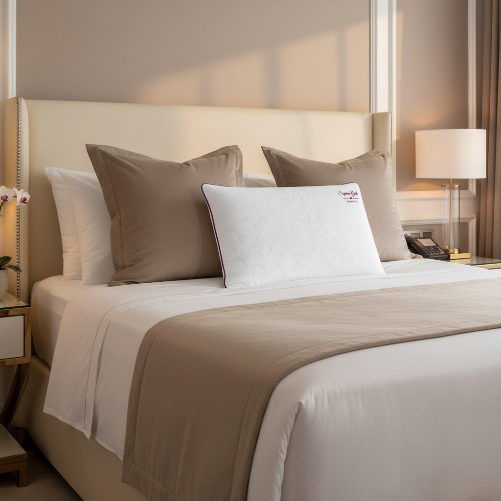 Supreme - Oreiller Mémoire de forme ergonomique & déhoussable 50 kg/m³